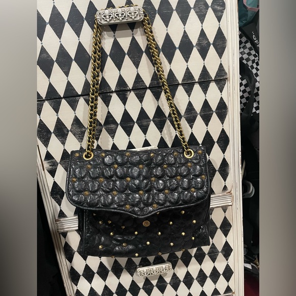 Rebecca Minkoff black and gold studded bag - Picture 2 of 4